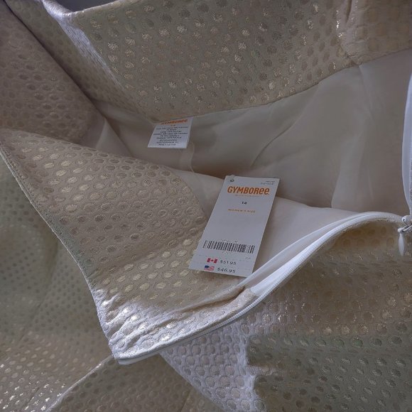 NWT Gymboree Womens Holiday Brocade Skirt Metallic detail Size 14 Brand New - Picture 5 of 9